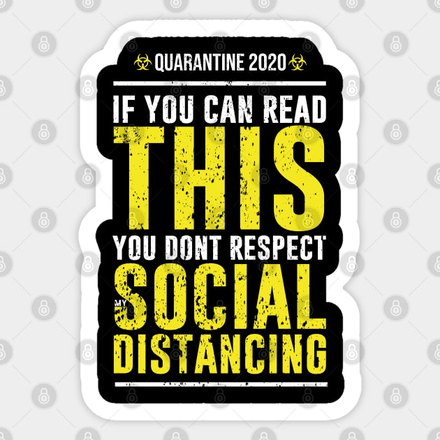 SOCIAL DISTANCING (GRUNGE STYLE) Sticker by FunGangStore